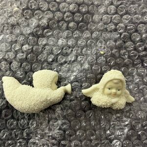 Vintage Snow Babies Department 56 Friendship Pin Celebrating 1997 plus Angel